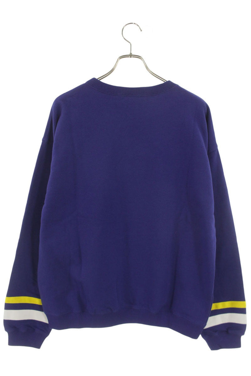 GUCCI 23AW Front Logo Print Cotton Blend Sweatshirt Size L