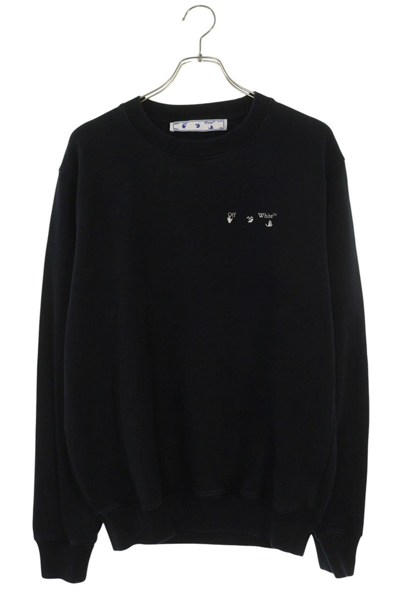 OFF-WHITE Back Arrow Cotton Blend Sweatshirt Black Size S