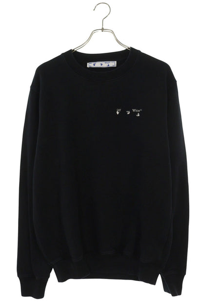OFF-WHITE Back Arrow Cotton Blend Sweatshirt Black Size S