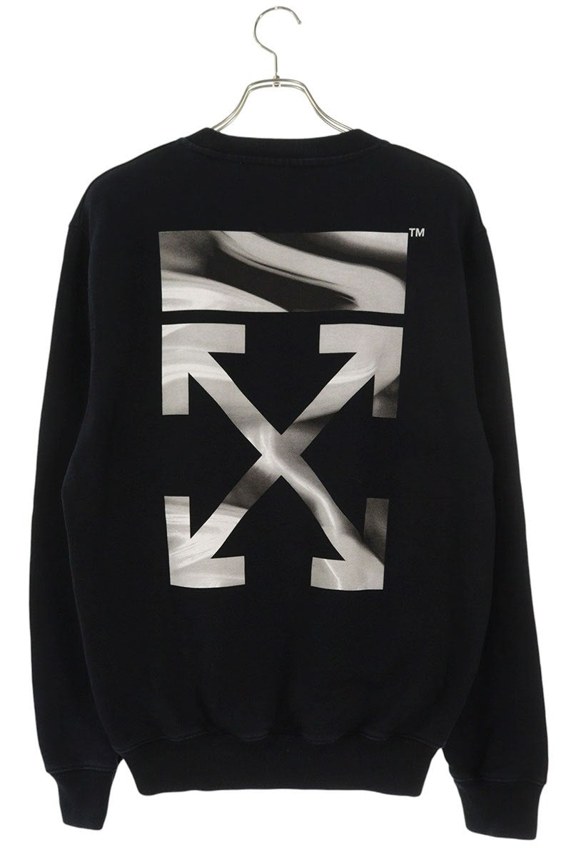 OFF-WHITE Back Arrow Cotton Blend Sweatshirt Black Size S