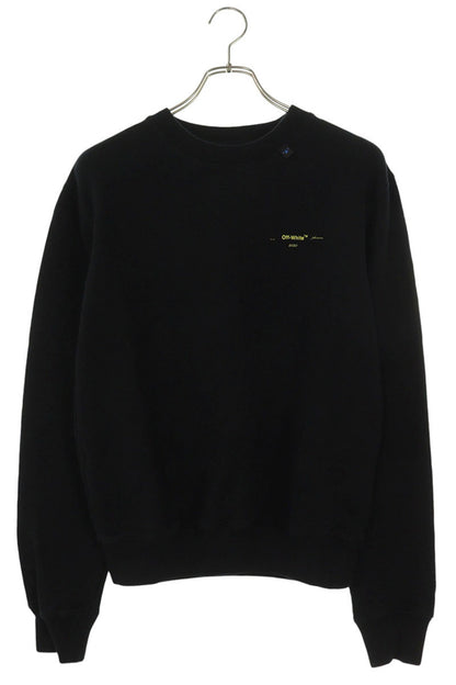OFF-WHITE Back Arrow Cotton Sweatshirt Black Yellow Size XS