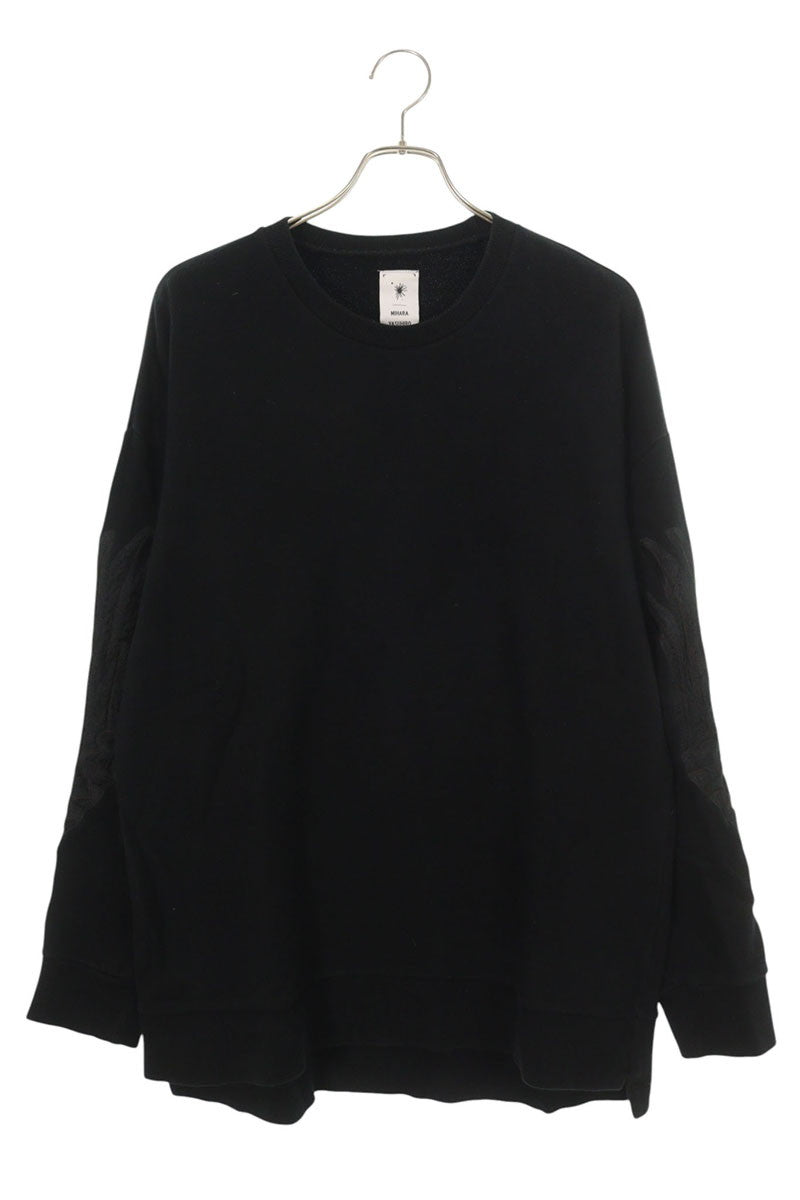 MIHARAYASUHIRO MIHARAYASUHIRO Embroidered Crewneck Sweatshirt Black Size 44