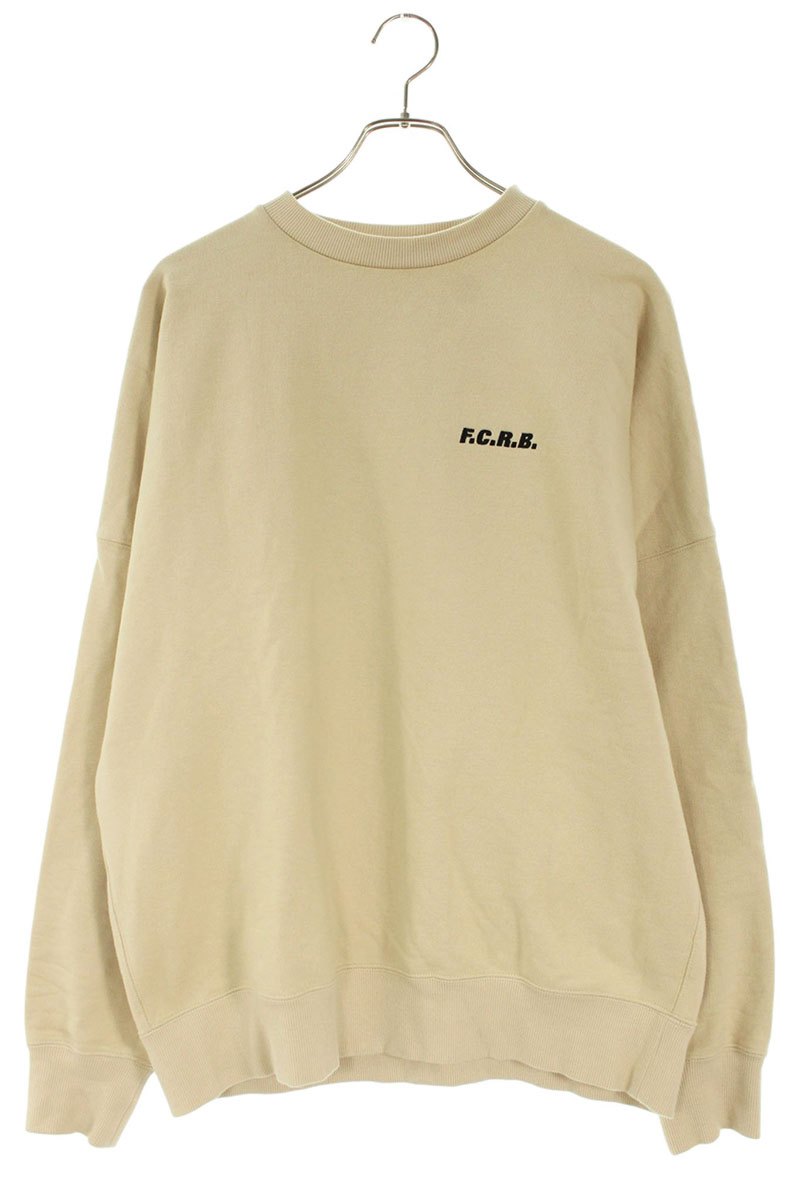 F.C.R.B Logo Crewneck Sweatshirt Beige Size M
