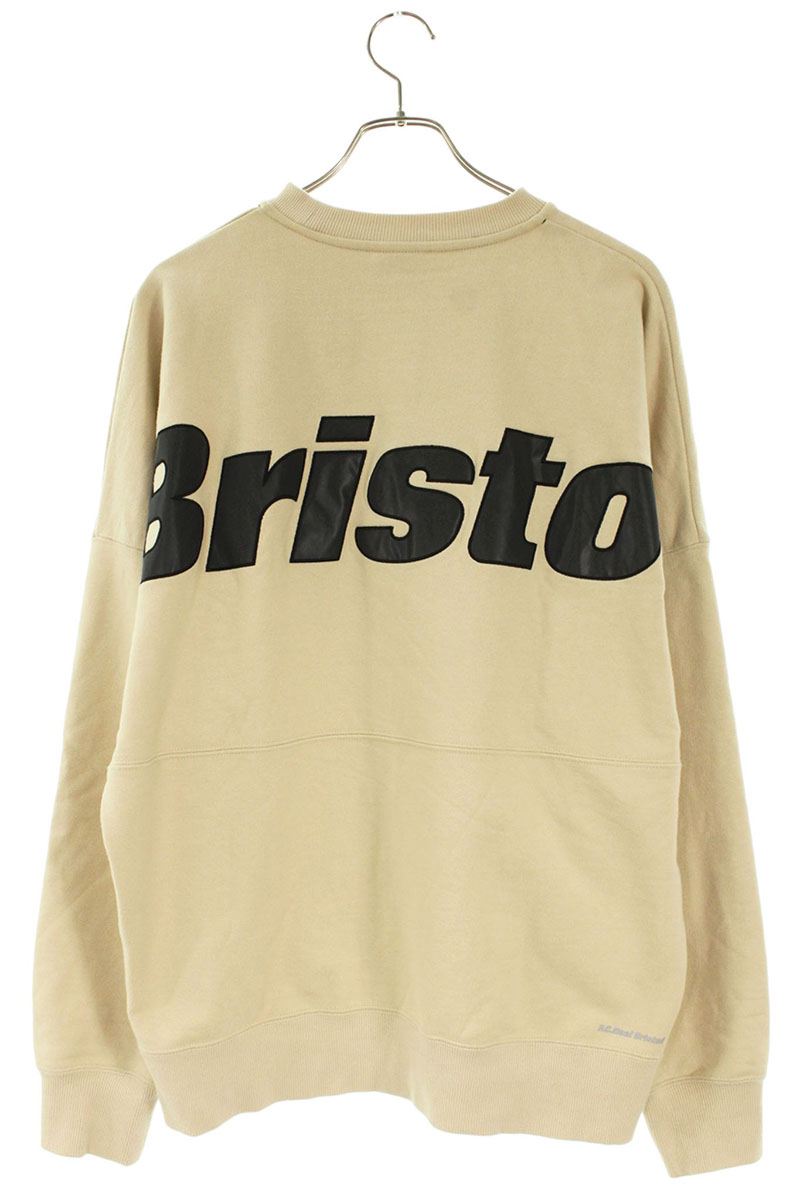 F.C.R.B Logo Crewneck Sweatshirt Beige Size M