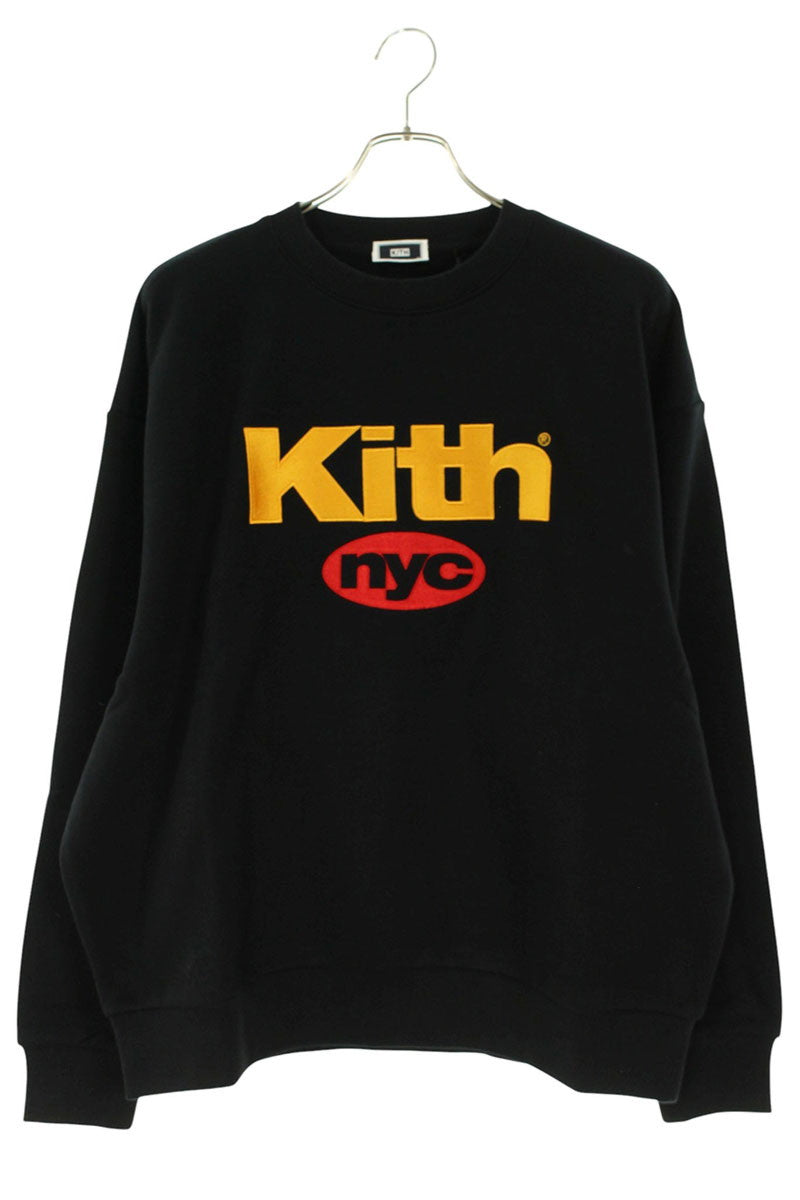 KITH Logo Embroidered Sweatshirt Black Size M