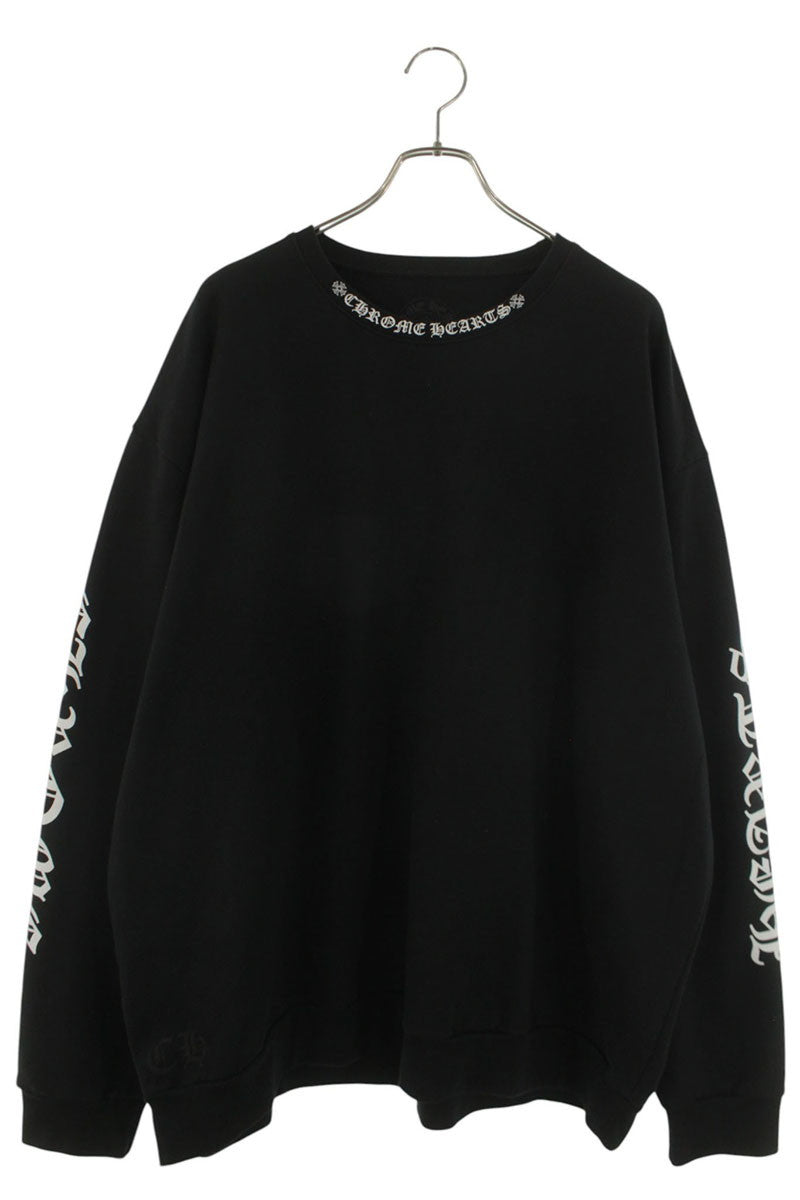 Chrome Hearts Neck Logo Print Crewneck Sweatshirt Size XXL