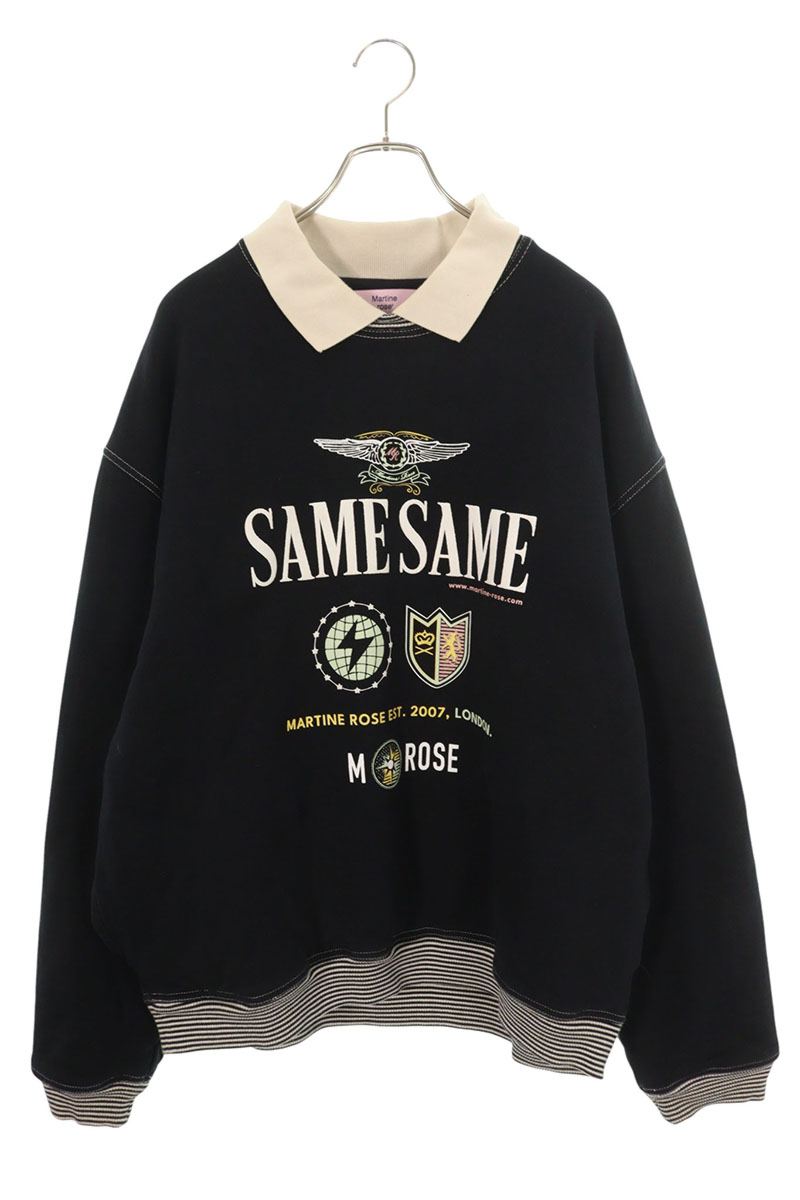 Martine Rose Polo Neck Crew Black Cotton Size M
