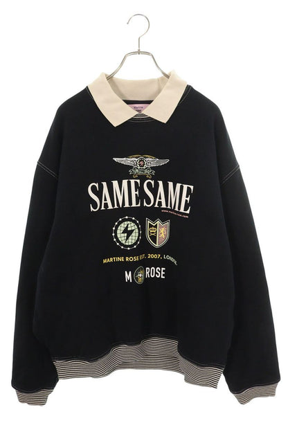 Martine Rose Polo Neck Crew Black Cotton Size M