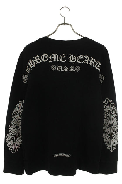 Chrome Hearts Back Arch Logo Floral Sleeve Sweatshirt Size M