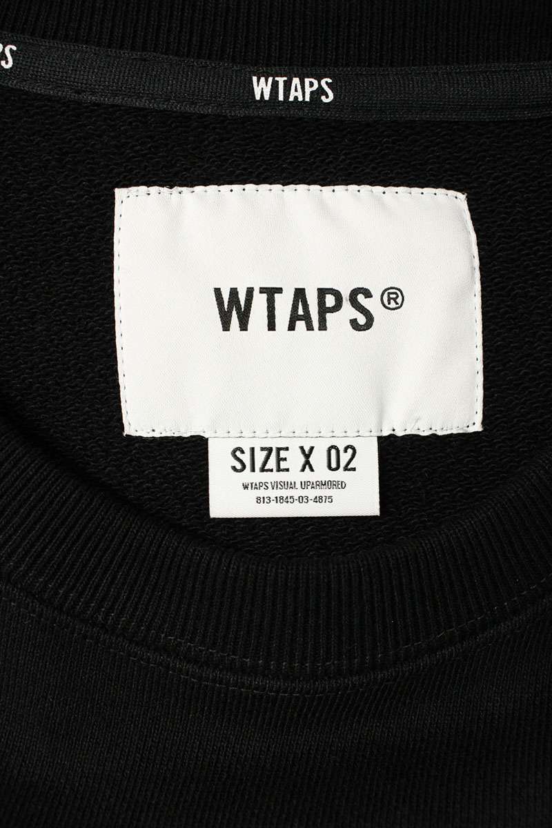 Wtaps 25SS Logo Print Sweatshirt Black Size 2