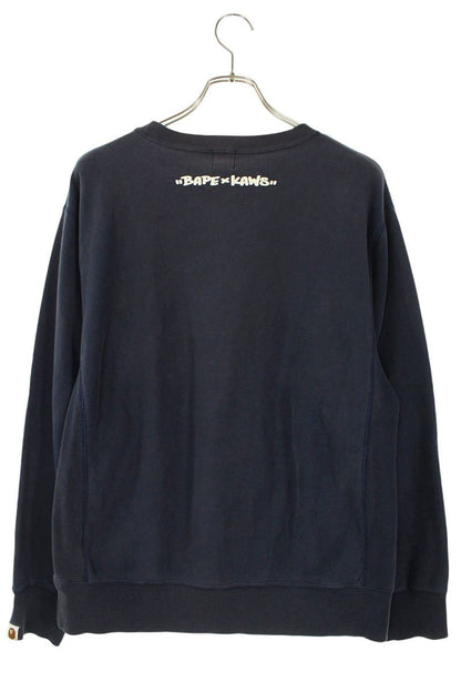 Bape x Kaws Print Sweatshirt Blue Size M
