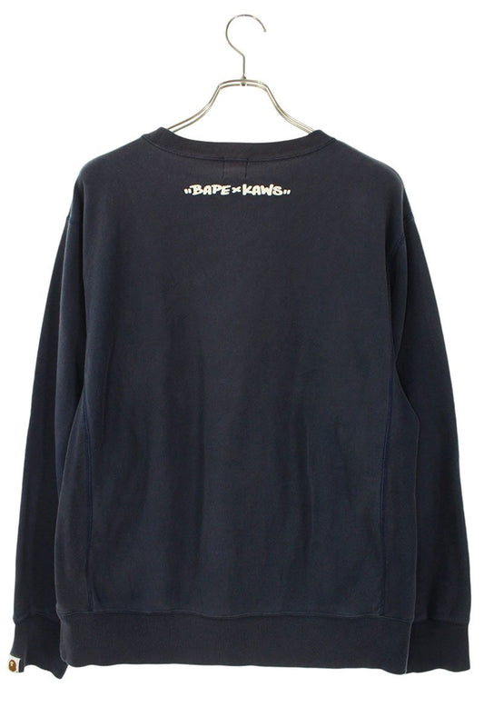 Bape x Kaws Print Sweatshirt Blue Size M