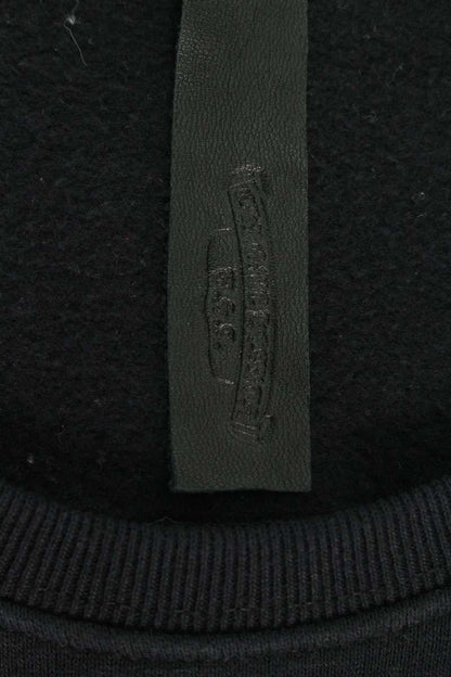 Chrome Hearts Cross Patch Leather Sleeve Sweatshirt Size L