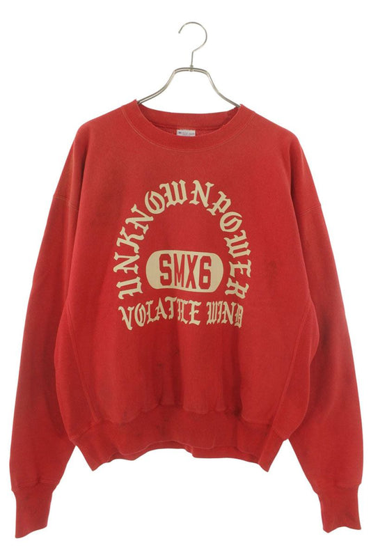 Saint Michael 23SS UNKNOWN PWR Vintage Sweatshirt Red Size M