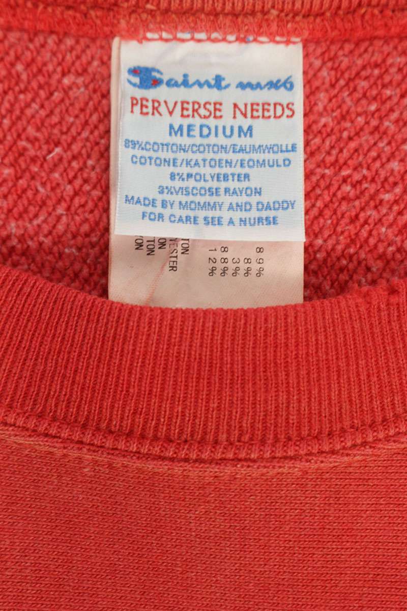 Saint Michael 23SS UNKNOWN PWR Vintage Sweatshirt Red Size M