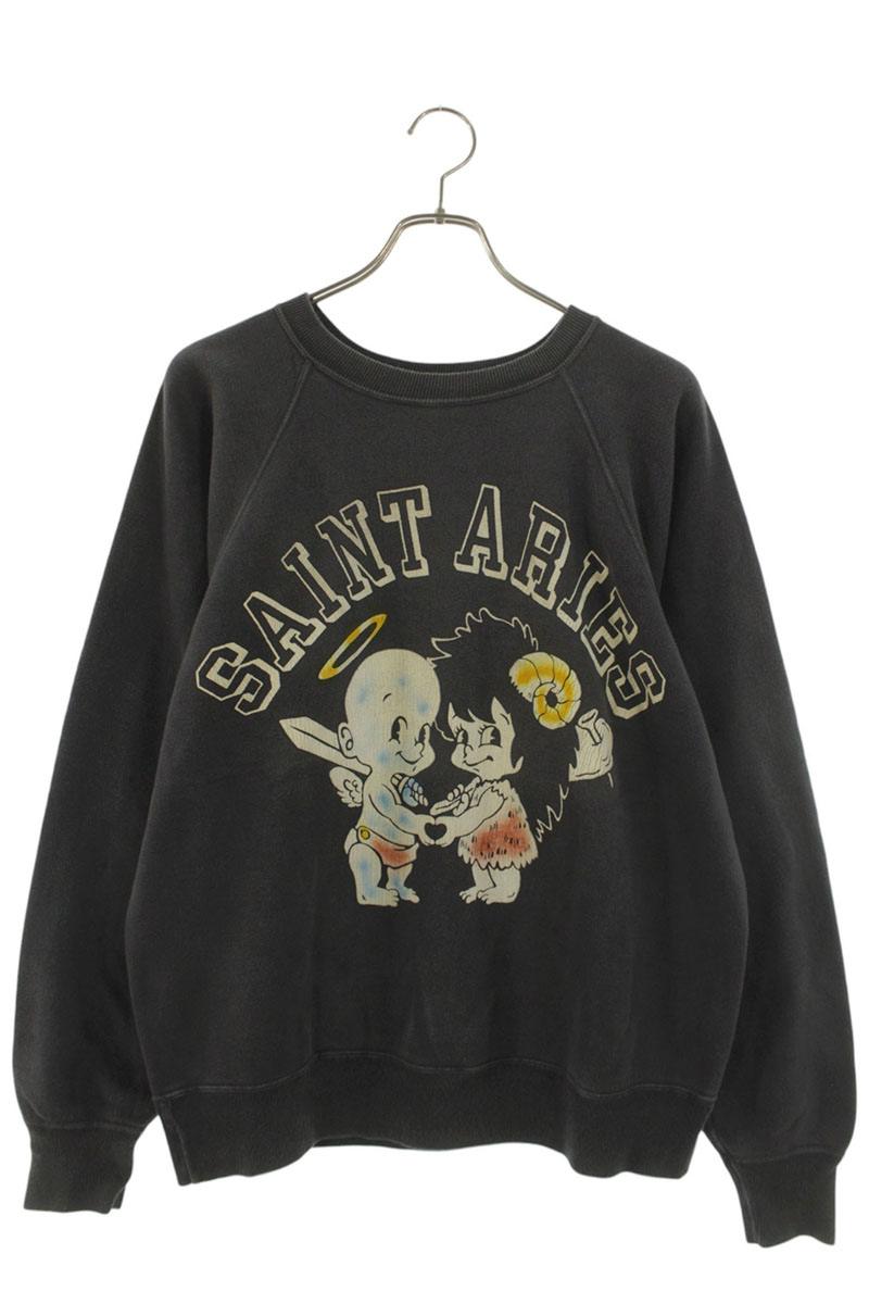 Saint Michael x Aries 23AW Vintage Sweatshirt Gray Size M