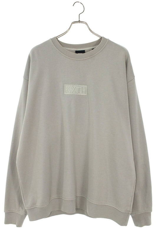 KITH Box Logo Embroidered Sweatshirt Gray Size XL