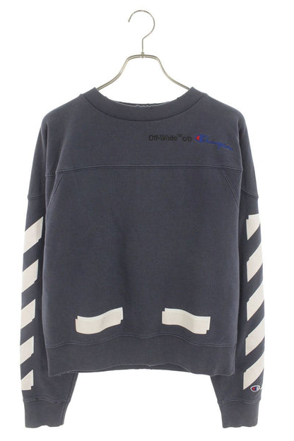 OFF-WHITE x Champion Back Arrow Print Sweatshirt Blue Size M