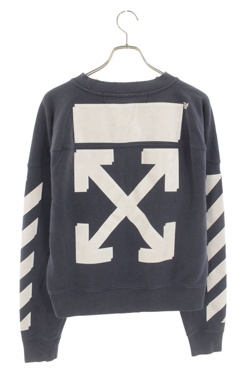 OFF-WHITE x Champion Back Arrow Print Sweatshirt Blue Size M