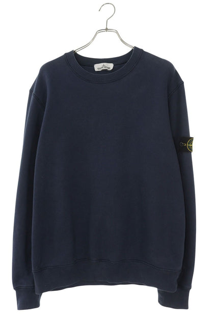 STONEISLAND Logo Patch Crewneck Sweatshirt Blue Size XL