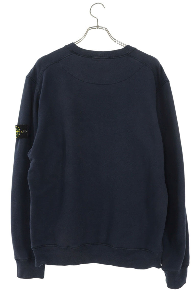 STONEISLAND Logo Patch Crewneck Sweatshirt Blue Size XL