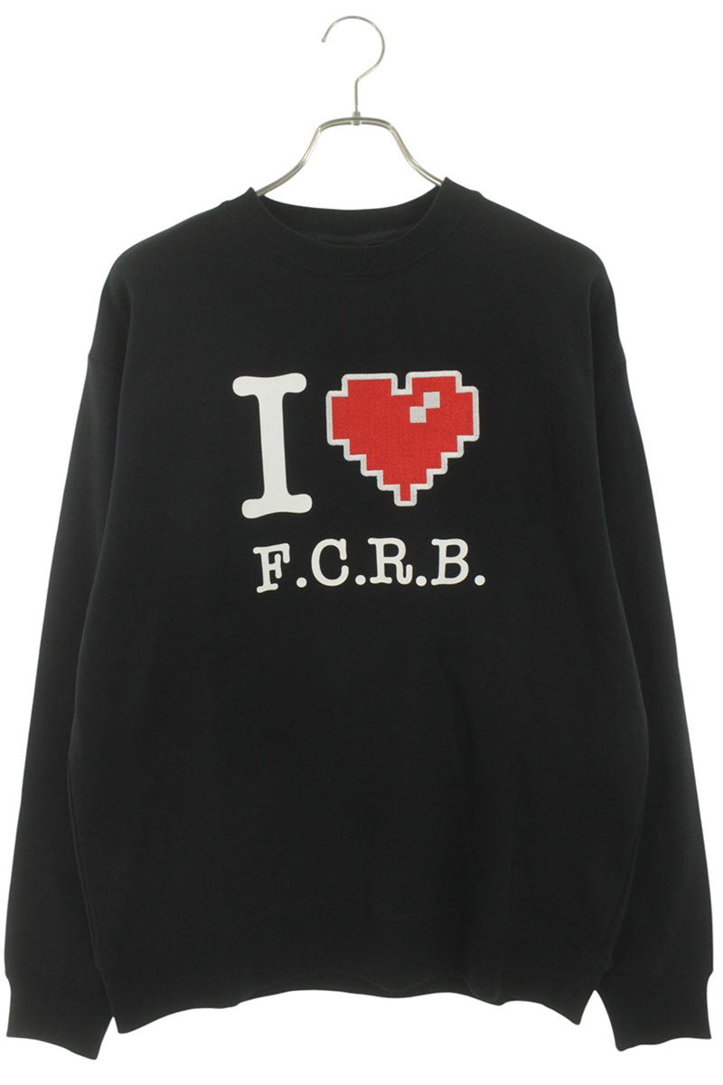 F.C.R.B. Heart Embroidered Logo Sweatshirt Black Size M
