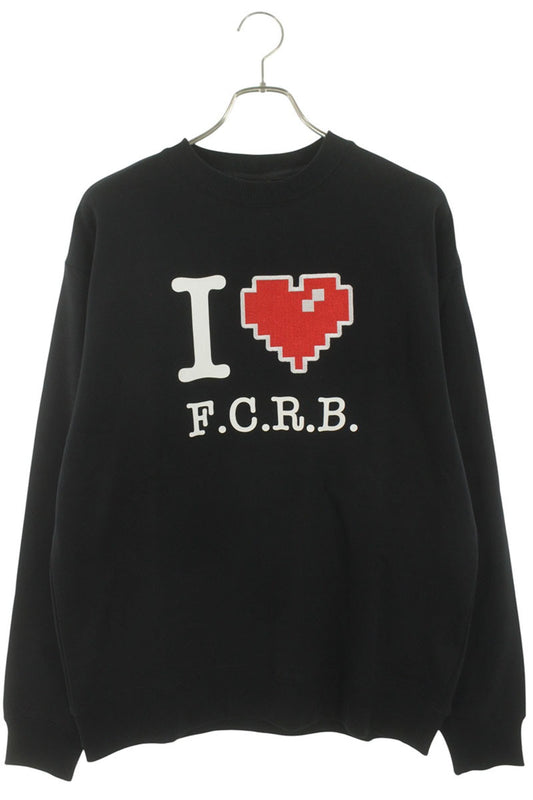 F.C.R.B. Heart Embroidered Logo Sweatshirt Black Size M