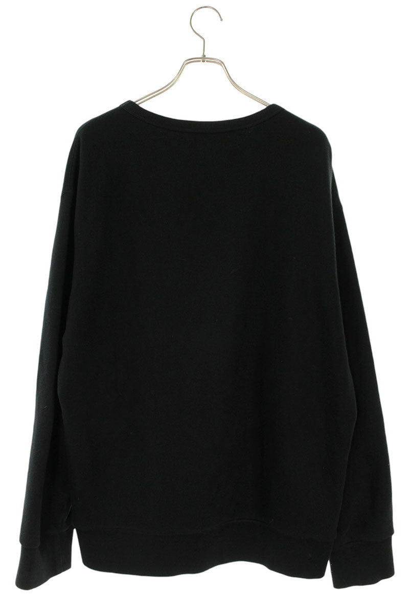GUCCI Logo Print Cotton Sweatshirt Black/Red Size L