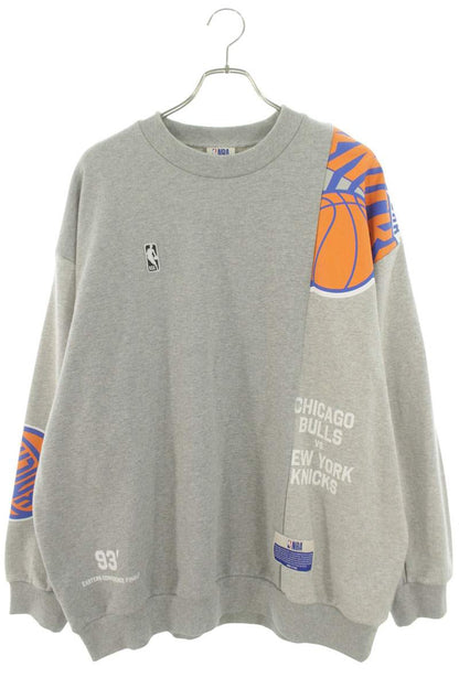 WIND AND SEA Cotton Panel Sweatshirt Gray Size XL