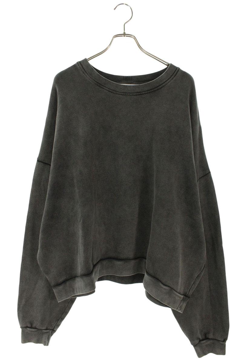 ACNE STUDIOS Back Logo Patch Cropped Sweatshirt Gray Size L