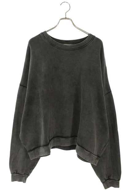 ACNE STUDIOS Back Logo Patch Cropped Sweatshirt Gray Size L