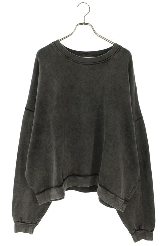 ACNE STUDIOS Back Logo Patch Cropped Sweatshirt Gray Size L