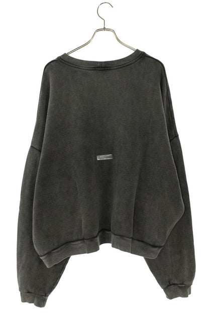 ACNE STUDIOS Back Logo Patch Cropped Sweatshirt Gray Size L