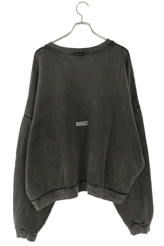 ACNE STUDIOS Back Logo Patch Cropped Sweatshirt Gray Size L
