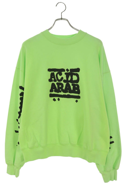 BALENCIAGA Distressed Logo Cotton Sweatshirt Size XXS