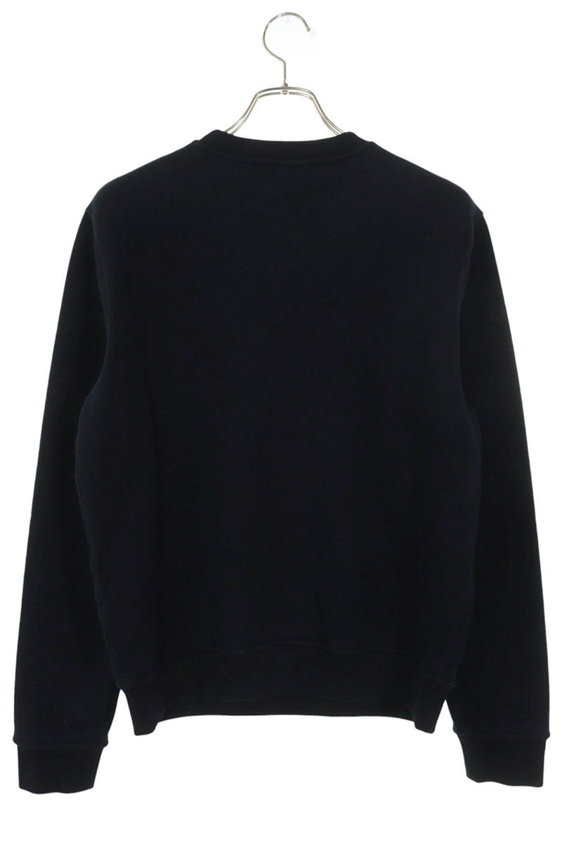 HERMES Front Embroidered Cotton Sweatshirt Navy Size XS