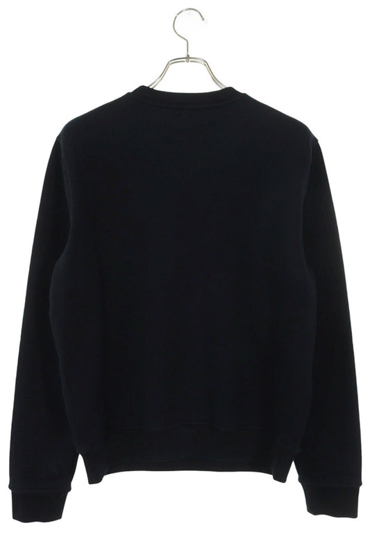 HERMES Front Embroidered Cotton Sweatshirt Navy Size XS