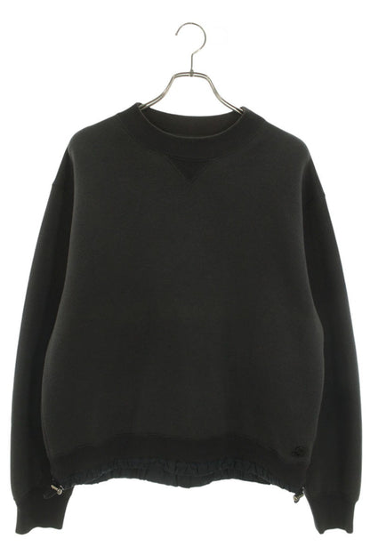 Sacai S Logo Cotton Blend Sweatshirt Gray Size S