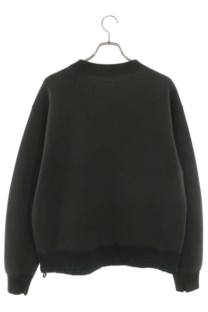 Sacai S Logo Cotton Blend Sweatshirt Gray Size S