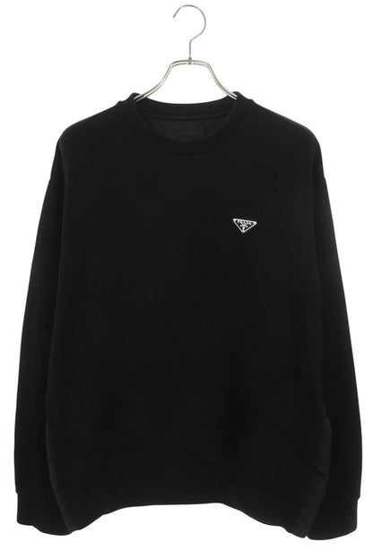 PRADA Re-Nylon Triangle Logo Sweatshirt Black Size XS