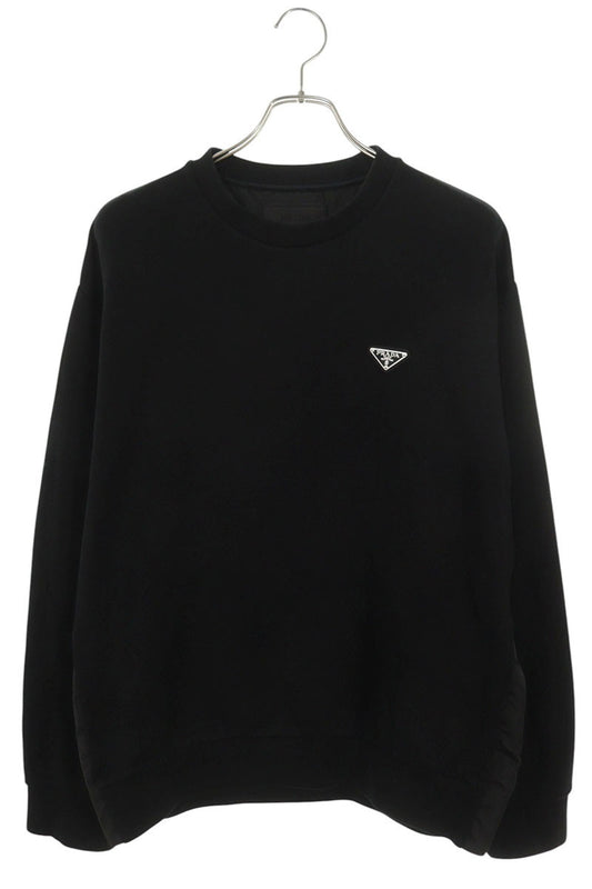 PRADA Re-Nylon Triangle Logo Sweatshirt Black Size XS