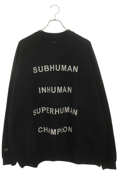 Rick Owens x Champion Jumbo Cotton Sweatshirt Black Size S