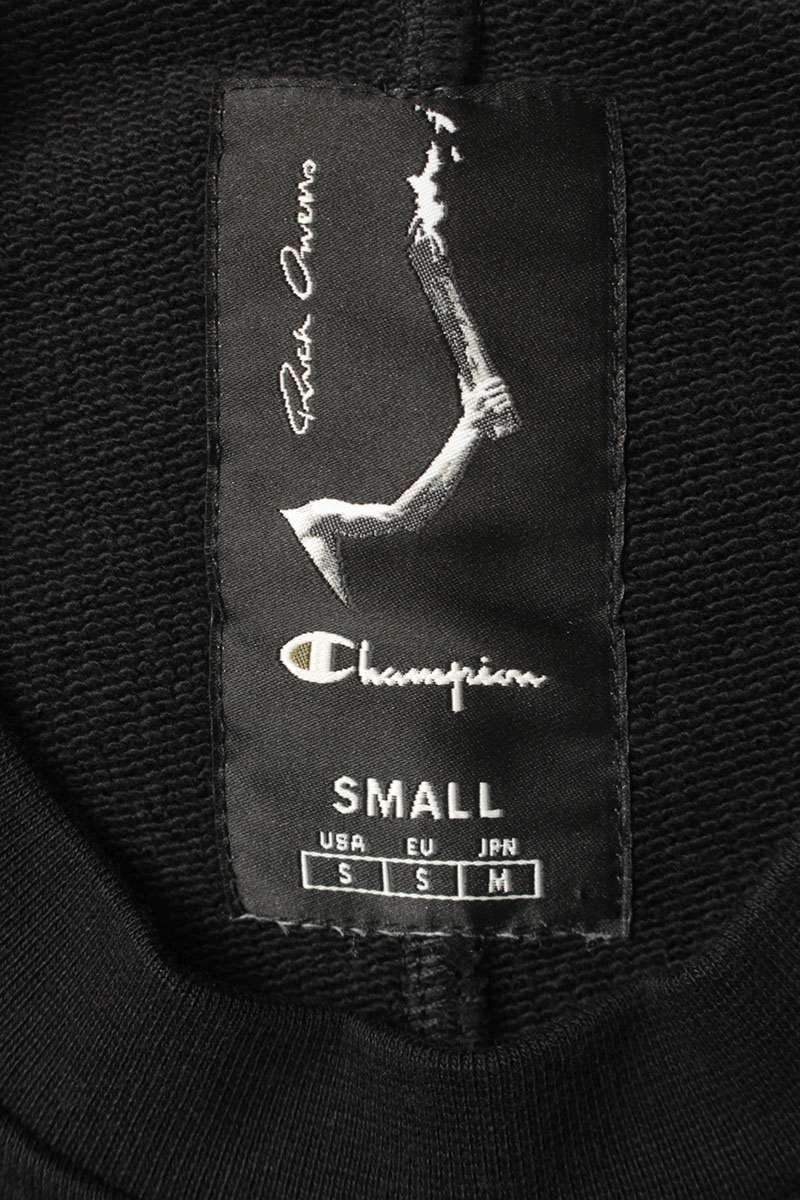 Rick Owens x Champion Jumbo Cotton Sweatshirt Black Size S