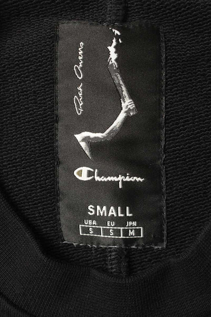 Rick Owens x Champion Jumbo Cotton Sweatshirt Black Size S