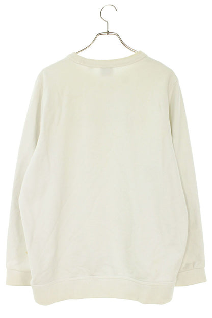 Burberry Front Logo Print Cotton Sweatshirt White Size XL
