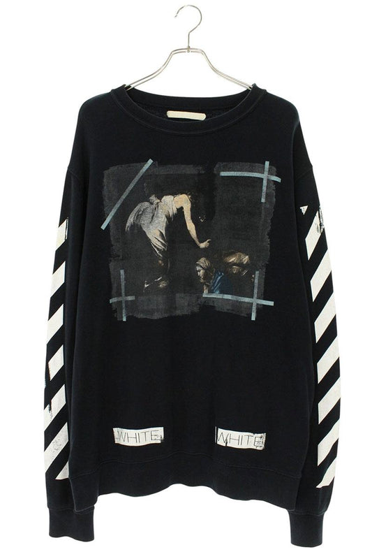 OFF-WHITE Caravaggio Front Sweatshirt Black/White Size L