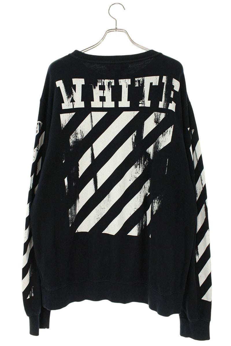 OFF-WHITE Caravaggio Front Sweatshirt Black/White Size L