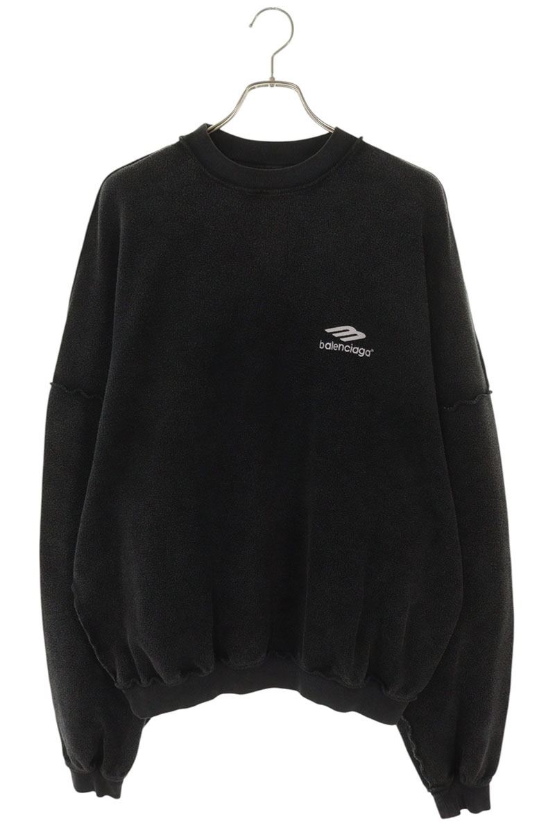 BALENCIAGA Sport Icon Inside-Out Sweatshirt Grey Size M