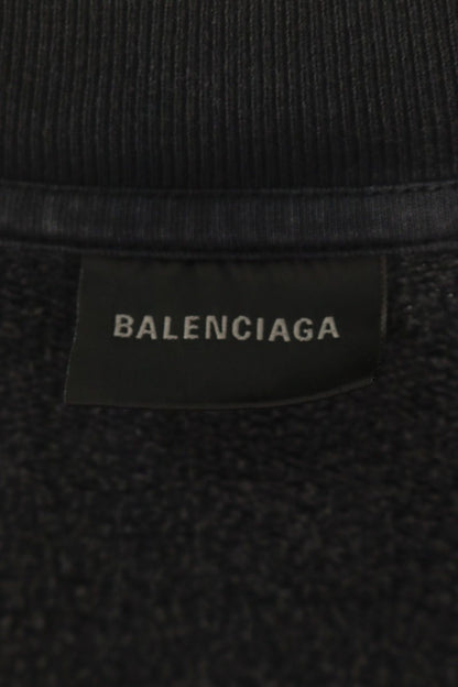 BALENCIAGA Sport Icon Inside-Out Sweatshirt Grey Size M