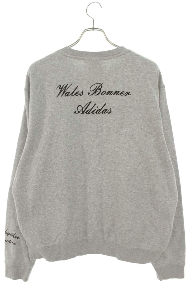 adidas x WALES BONNER Double Logo Sweatshirt Gray Size XL